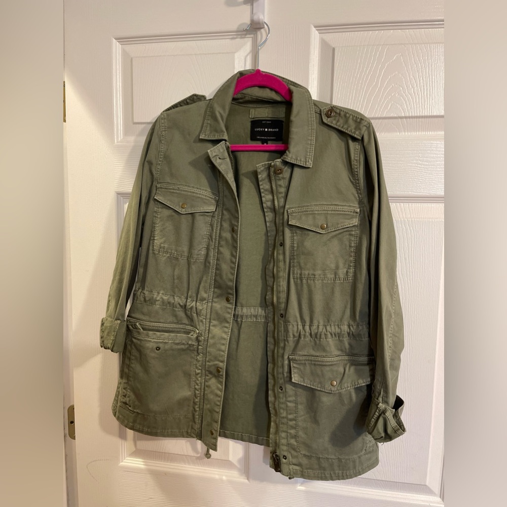 Lucky Brand Utility Jacket. Size Medium. Army green.